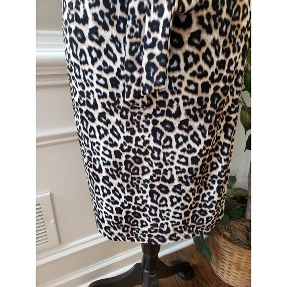 Apt. 9 Dress Women's XL Multi Leopard Print Tie Waist Sleeveless V Neck - Picture 10 of 12
